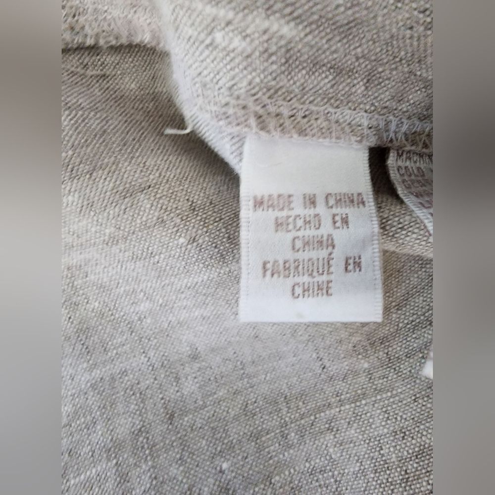Jones New York Beige Linen-Blend Button-Up Jacket - Picture 11 of 12